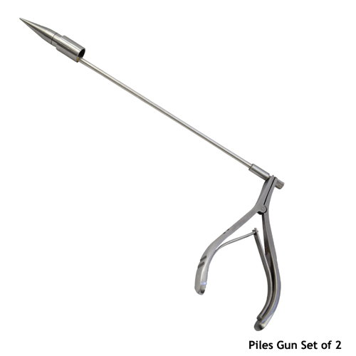 Hemorrhoids Piles Gun With Forceps Piles Gun Set Stainless Steel